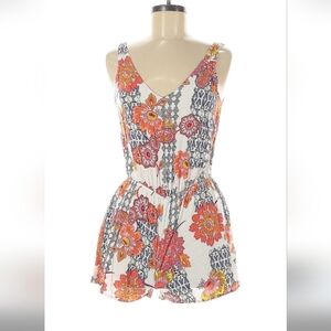 Aqua Floral Design Garment